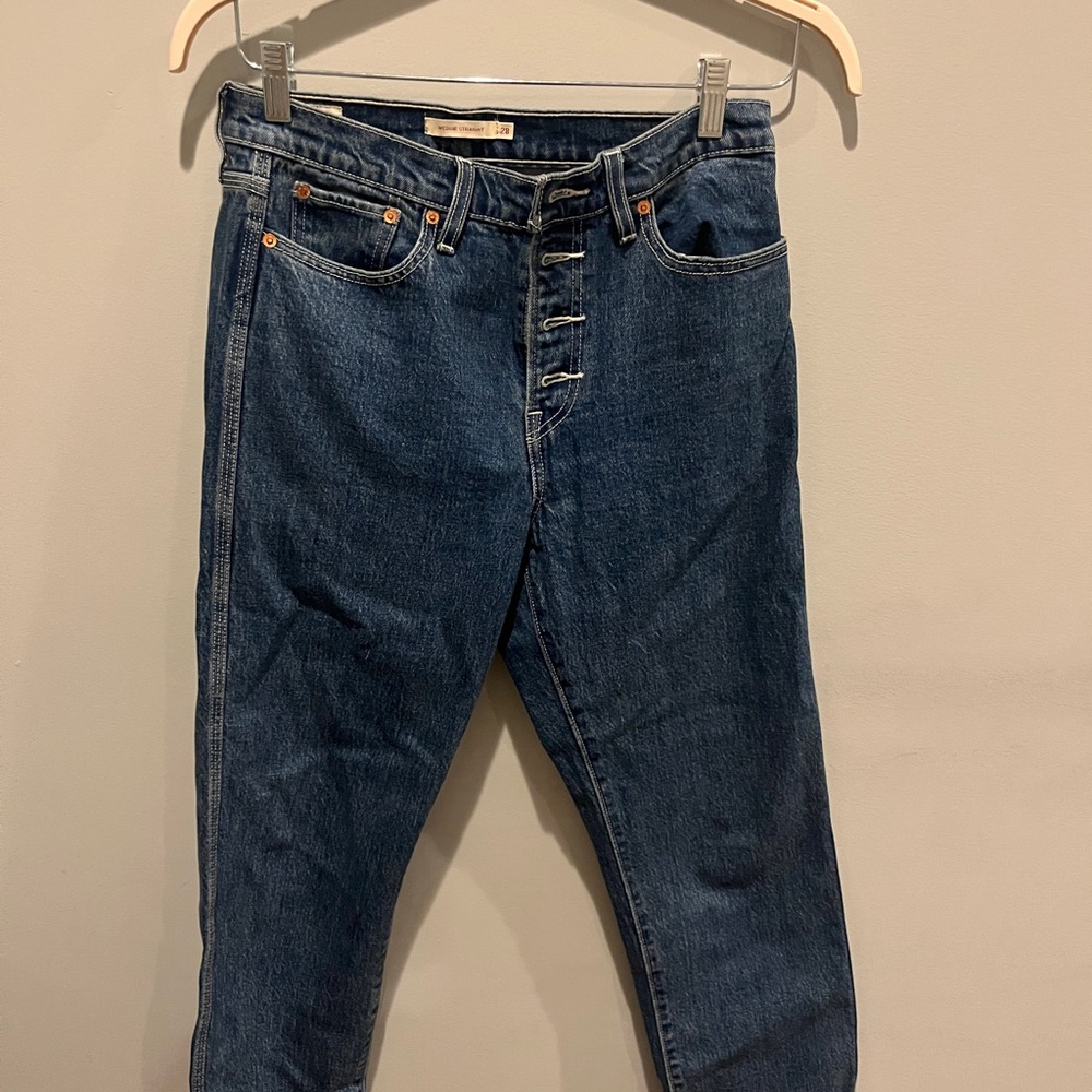 Levi’s wedge straight jeans, medium wash
